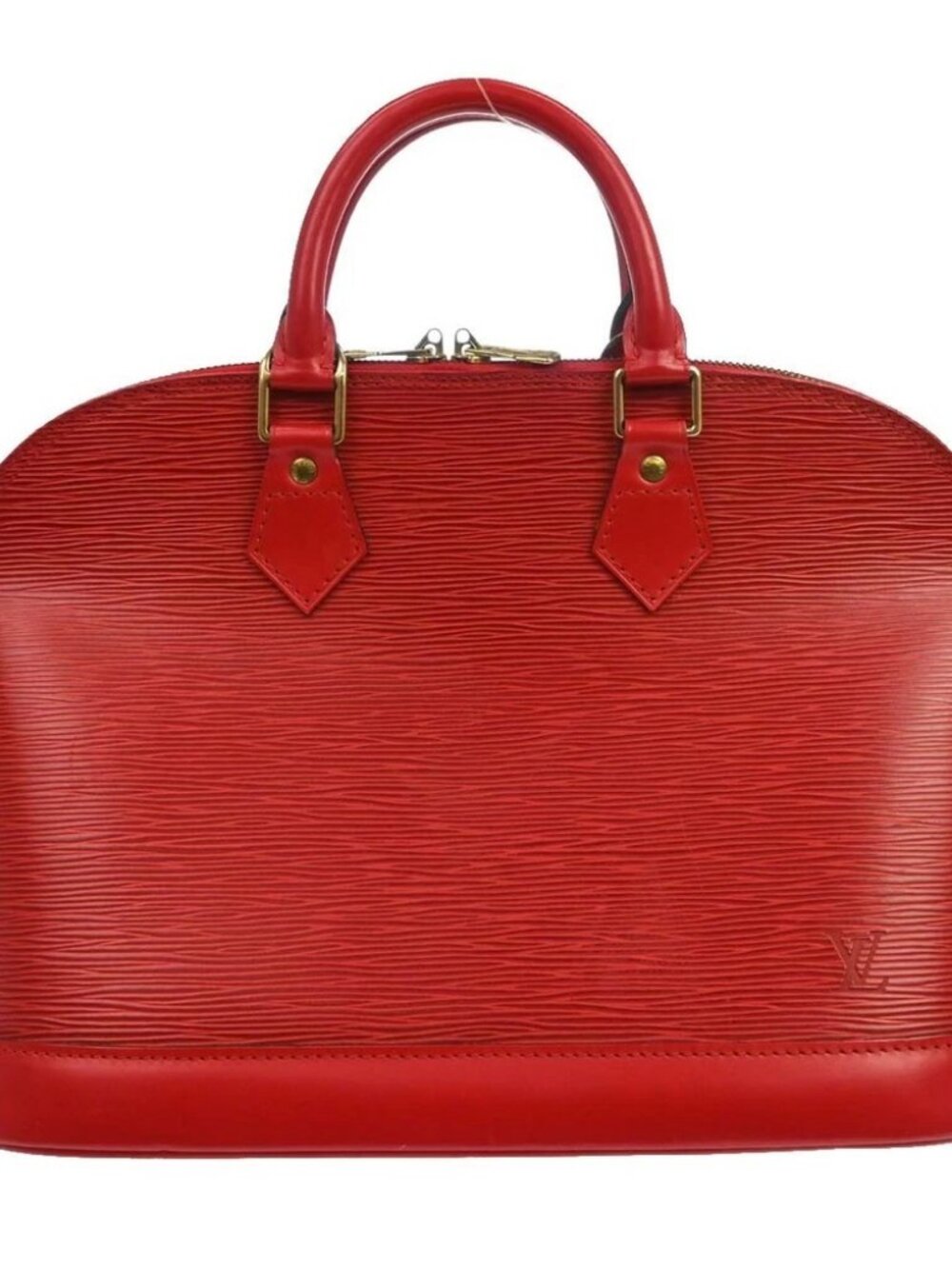 Louis Vuitton Red Epi Alma Handbag